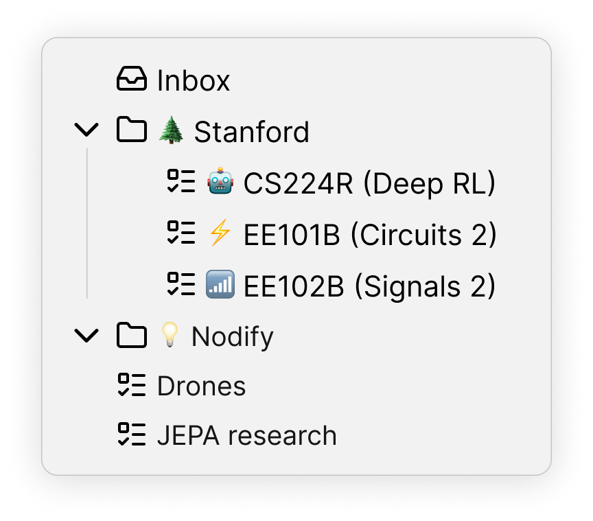 Manage tasks in your preferred structure